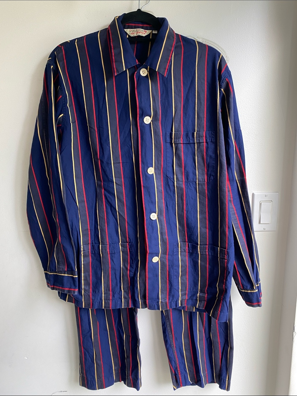 Derek Rose England Men’s Cotton Pyjamas Striped Med Hilt Renfrew